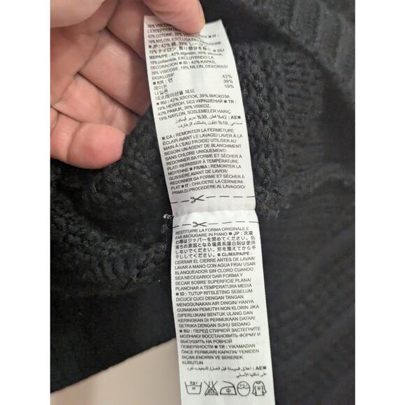 Black chunky knit zip cardigan by Banana Republic Limited Edition black label XL - Picture 5 of 12